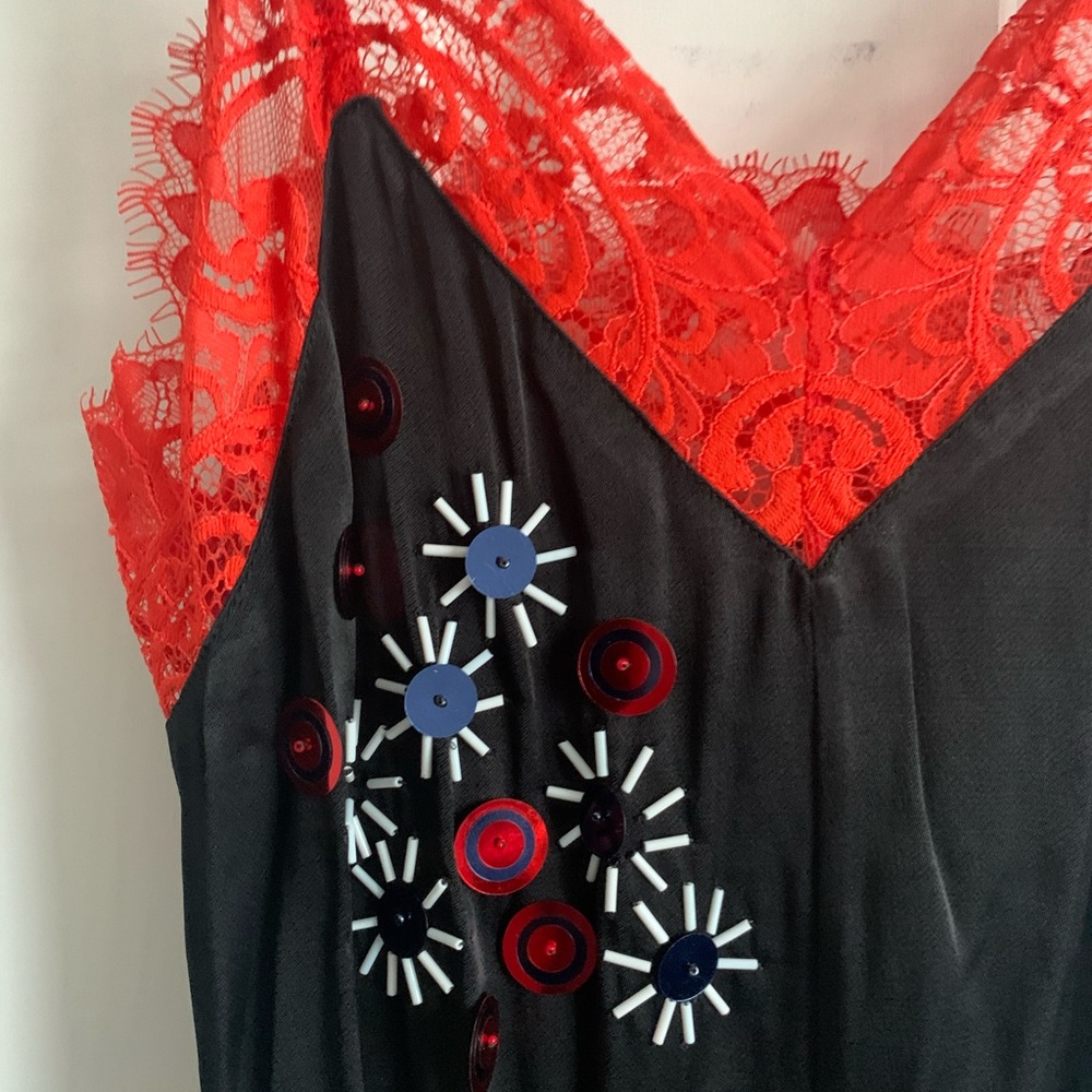 & Other stories lace trim satin dress